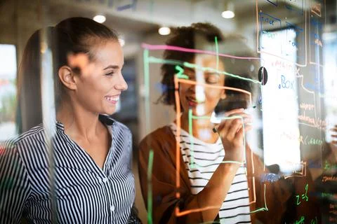 Technology software business office programming people concept Stock Photos