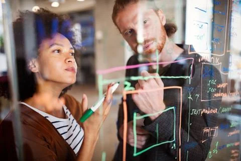 Technology software programming develop idea people concept Stock-Fotos