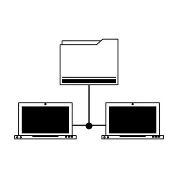 Technology software tools cartoon Ilustração Stock