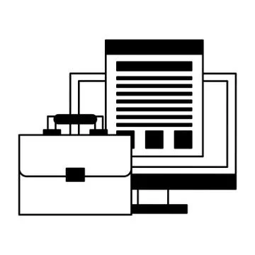 Technology software tools cartoon Ilustração Stock