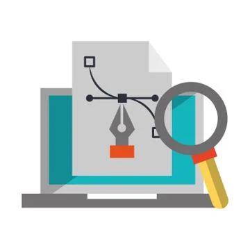 Technology software tools cartoon Ilustração Stock