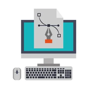 Technology software tools cartoon Stock Illustration