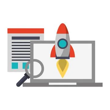 Technology software tools cartoon Ilustração Stock