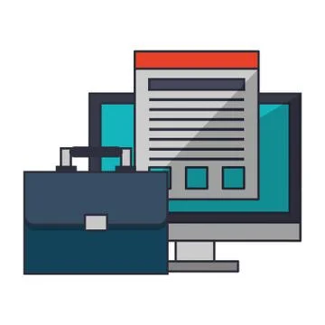 Technology software tools cartoon Stock Illustration