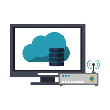 Technology software tools cartoon Illustrazione stock