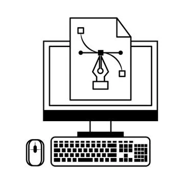 Technology software tools cartoon Stock Illustration