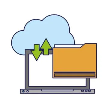 Technology software tools cartoon Stock Illustration
