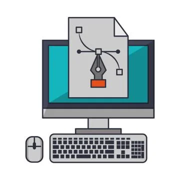 Technology software tools cartoon Stock Illustration