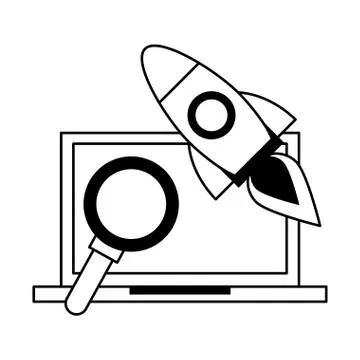 Technology software tools cartoon Ilustração Stock