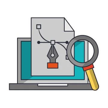 Technology software tools cartoon Ilustração Stock
