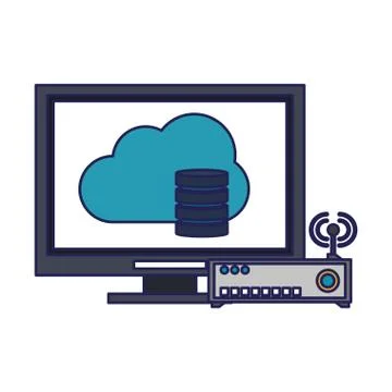 Technology software tools cartoon Stock Illustration