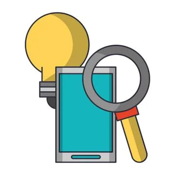 Technology software tools cartoon Ilustração Stock