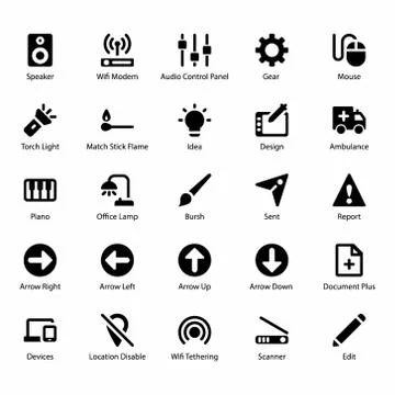 Technology Solid Vectors Stock Illustration