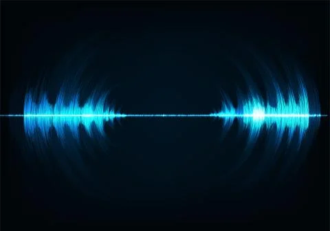 Technology sound wave Stock Illustration