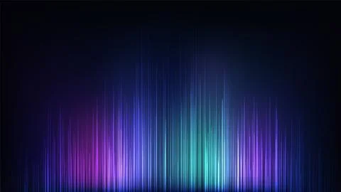 Technology soundwave equalizer digital audio waveform glowing neon lines ab.. Stock Illustration