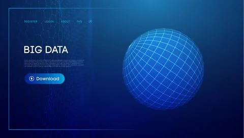 Technology sphere digital background. Cloud technology vector illustration Stock Illustration