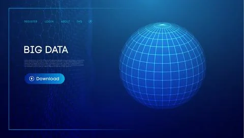 Technology sphere digital background. Cloud technology vector illustration Stock Illustration