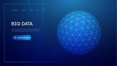 Technology sphere digital background. Cloud technology vector illustration Stock Illustration