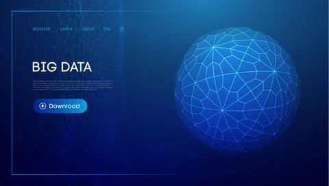 Technology sphere digital background. Cloud technology vector illustration Stock Illustration