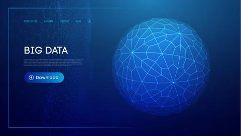 Technology sphere digital background. Cloud technology vector illustration Stock Illustration