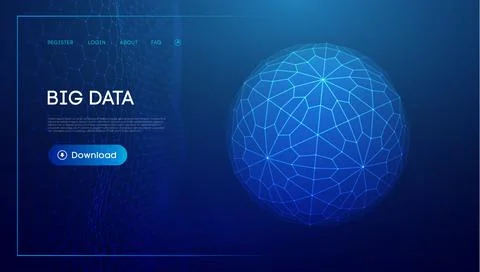 Technology sphere digital background. Cloud technology vector illustration Stock Illustration