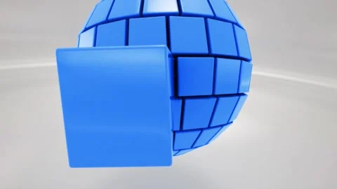 Technology Sphere Light Blue Background Stock Footage 275059576