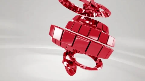 Technology Sphere Red Background Stock Footage 275060314