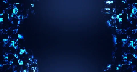 Technology square pieces falling down and moving up 4K grid bg. Stock Footage 297444444