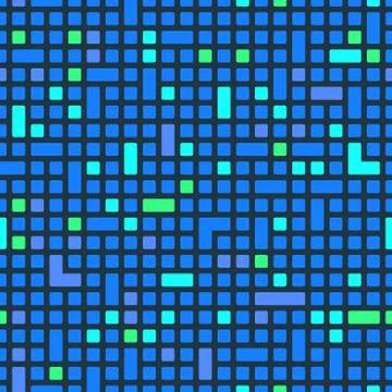 Technology squares or pixel and rectangle pattern or background イラスト素材