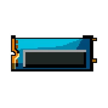 Technology ssd storage game pixel art vector illustration Stock Illustration