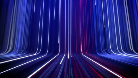 Technology stage background with light lines flowing looped Stock Footage 237146672