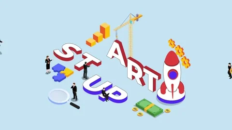 Technology Startup Product Launch 3d isometric Stock Footage 270871788