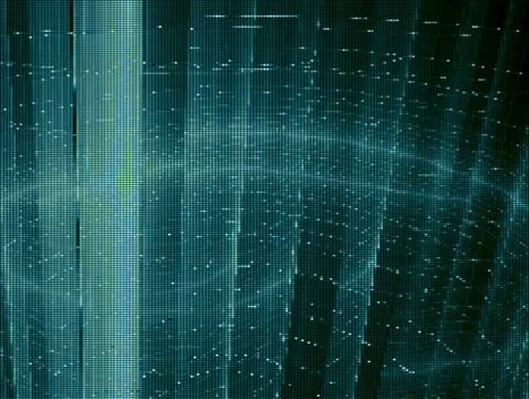 Technology striped background consist of glowing cells - vector illustration Stock Illustration