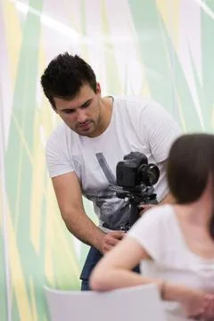 Technology students group in computer lab school classroom technology stud... Stock-Fotos