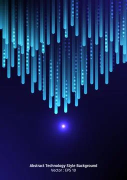 Technology style background, theme of digital data fiber line 库存插图