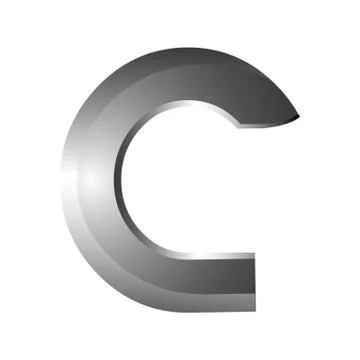 Technology style logo icon monogram. Letter C logo Stock Illustration