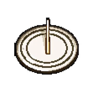 Technology sundial pixel art vector illustration 스톡 일러스트