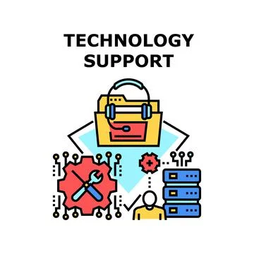 Technology support icon vector illustration Stockillustratie