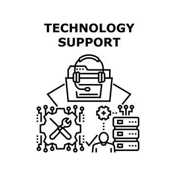 Technology support icon vector illustration Stockillustratie
