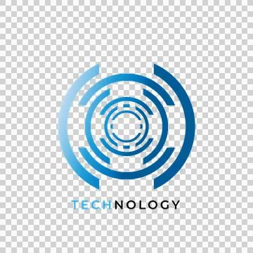 Technology symbol abstract logo illustrator vector Stock Illustration