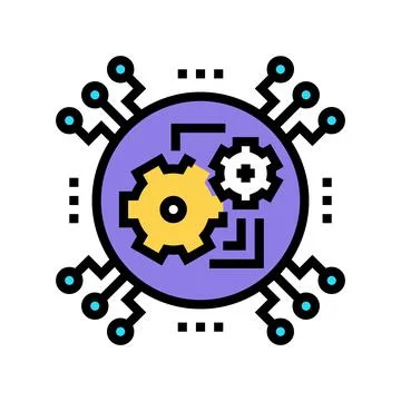 Technology system color icon vector illustration Stockillustratie