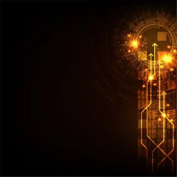 Technology of the system electronics. Stock Illustration