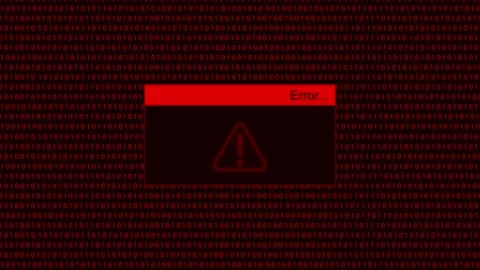 Technology system hacked warning for cyber security Stock Footage 296542461
