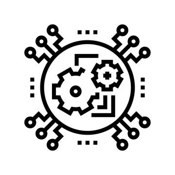 Technology system line icon vector illustration 스톡 일러스트
