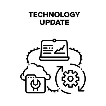 Technology System Update Vector Concept 스톡 일러스트