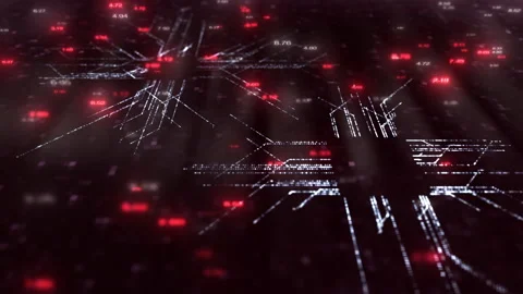 Technology Table with Data Connections Stock Footage 141402705