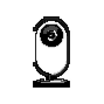 Technology table web camera game pixel art vector illustration Illustrazione stock