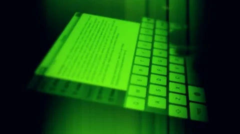Technology Tablet Keyboard 7 Stock Footage 11106180