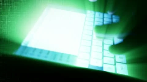 Technology Tablet Keyboard ( series 3 version from 1 to 12 ) Stock Footage 11106170