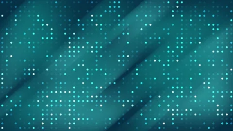 Technology teal background, blink white dot, elegant swirl twirl abstract Stock-Footage 297957435